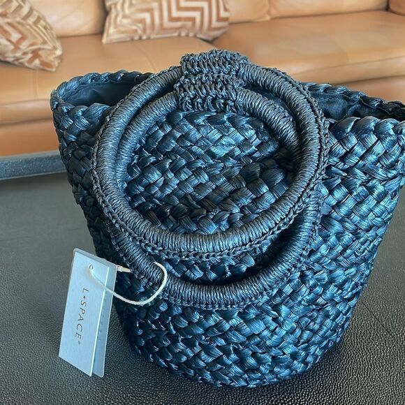 L Space Black Bella straw bag - Picture 3 of 9